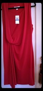 Red Michael Kors dress scooped neck sleeveless